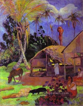 Paul Gauguin Painting - Cerdos negros Postimpresionismo Primitivismo Paul Gauguin